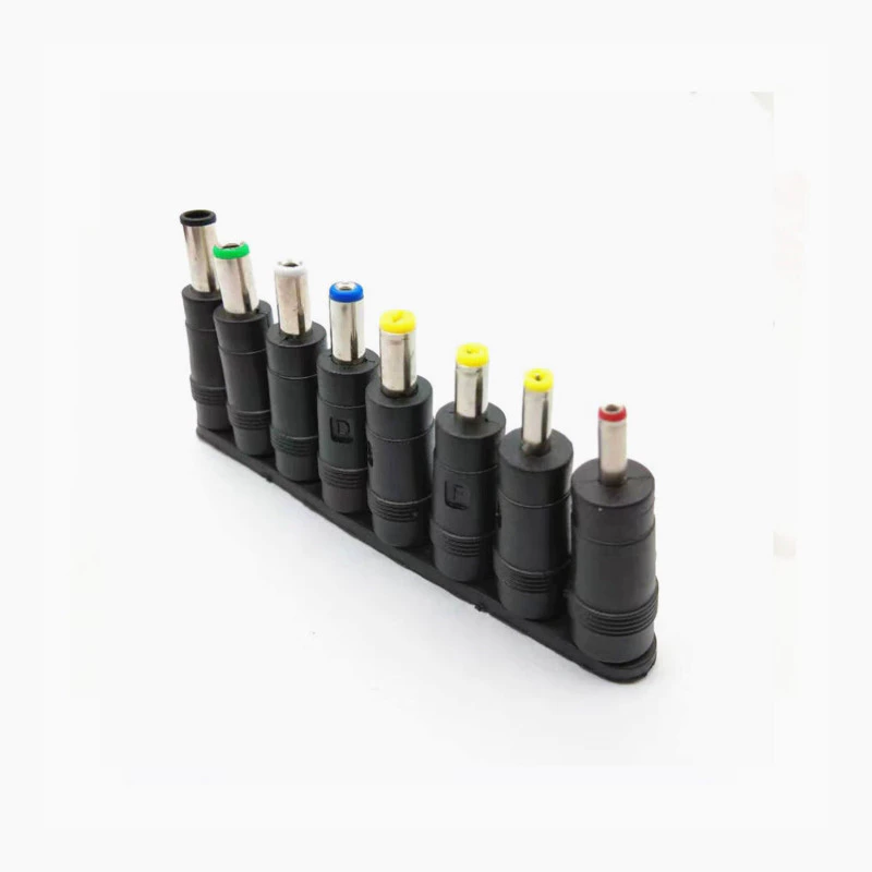 รายละเอียดสินค้า ADE02 ชุดแจ็คแปลงหัว DC Adapter Jack Converter for Notebook จากขนาด (5.5*2.1) เป็น ขนาดต่างๆ ชุด 8 หัว