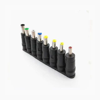 รายละเอียดสินค้า ADE02 ชุดแจ็คแปลงหัว DC Adapter Jack Converter for Notebook จากขนาด (5.5*2.1) เป็น ขนาดต่างๆ ชุด 8 หัว