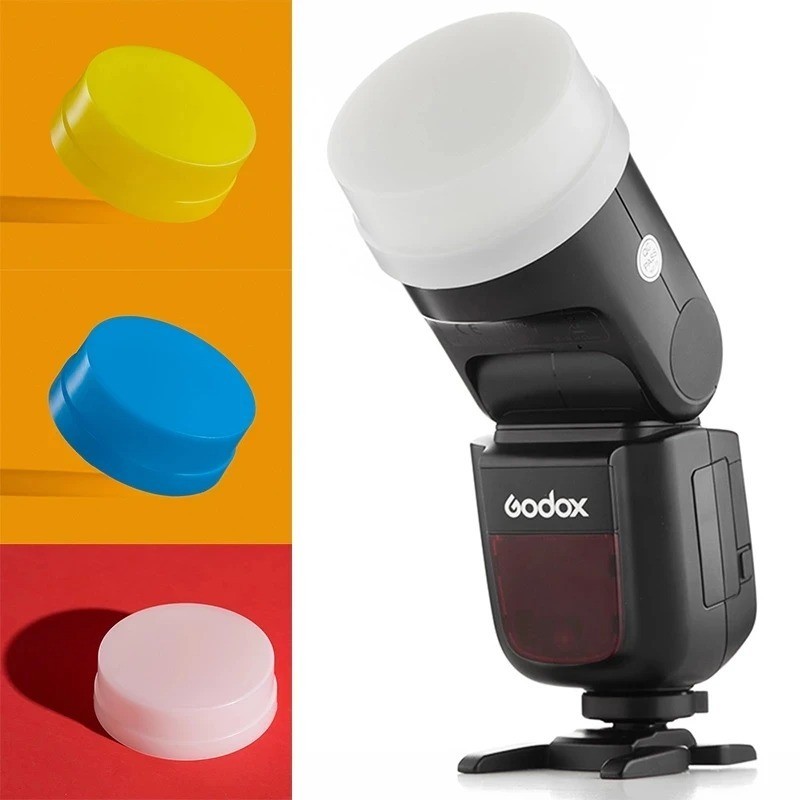 Godox V1 Flash Series หัวกลมแฟลช Speedlite กล้องแฟลช Diffuser Bounce Dome Light ชุดสําหรับ Godox V1C
