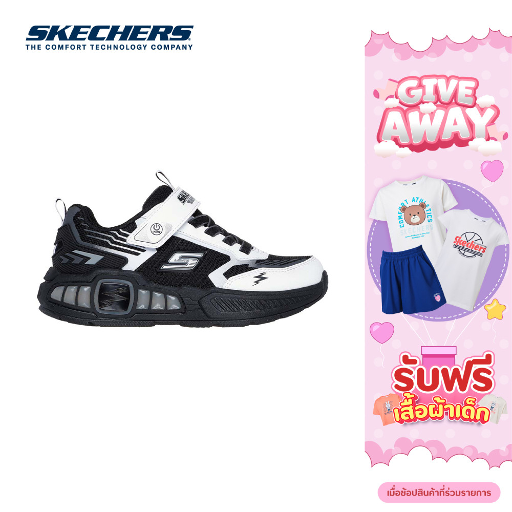 Skechers สเก็ตเชอร์ส รองเท้าเด็กผู้ชาย Boys S-Lights Light Storm 3 Shoes - 400151L-WBK (latest)