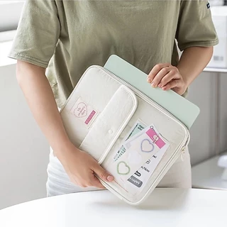 พร้อมส่งจากไทย🇹🇭B.landd✨ กระเป๋าสำหรับไอแพด ipadbag กระเป๋าโน้ตบุ๊ค ขนาด 11" 13" สีพาสเทล ช่องเยอะ