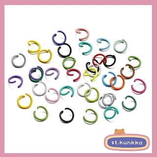 St.kunkka 50/100 50ชิ้นสีอบสีโลหะผสมแหวนเครื่องประดับอุปกรณ์เสริมการเชื่อมต่อแหวนเปิดการเชื่อมต่อแหวน