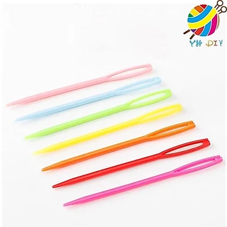 เข็มถักพลาสติก 6 ชิ้น DIY เสื้อกันหนาวเครื่องมือทอผ้า