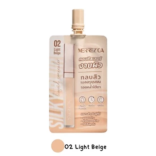 Merrez'ca Silky Blur Liquid Concealer เมอร์เรสก้า ชิลกี้ เบลอ ลิควิด คอนซีลเลอร์ เป็นเนื้อครีมสูตรพิเศษคุมมัน(1ซอง)