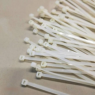เคเบิ้ลไทร์ Cable Tie สายรัดไนล่อน สีขาว เข็มขัดรัดสาย หนวดกุ้ง