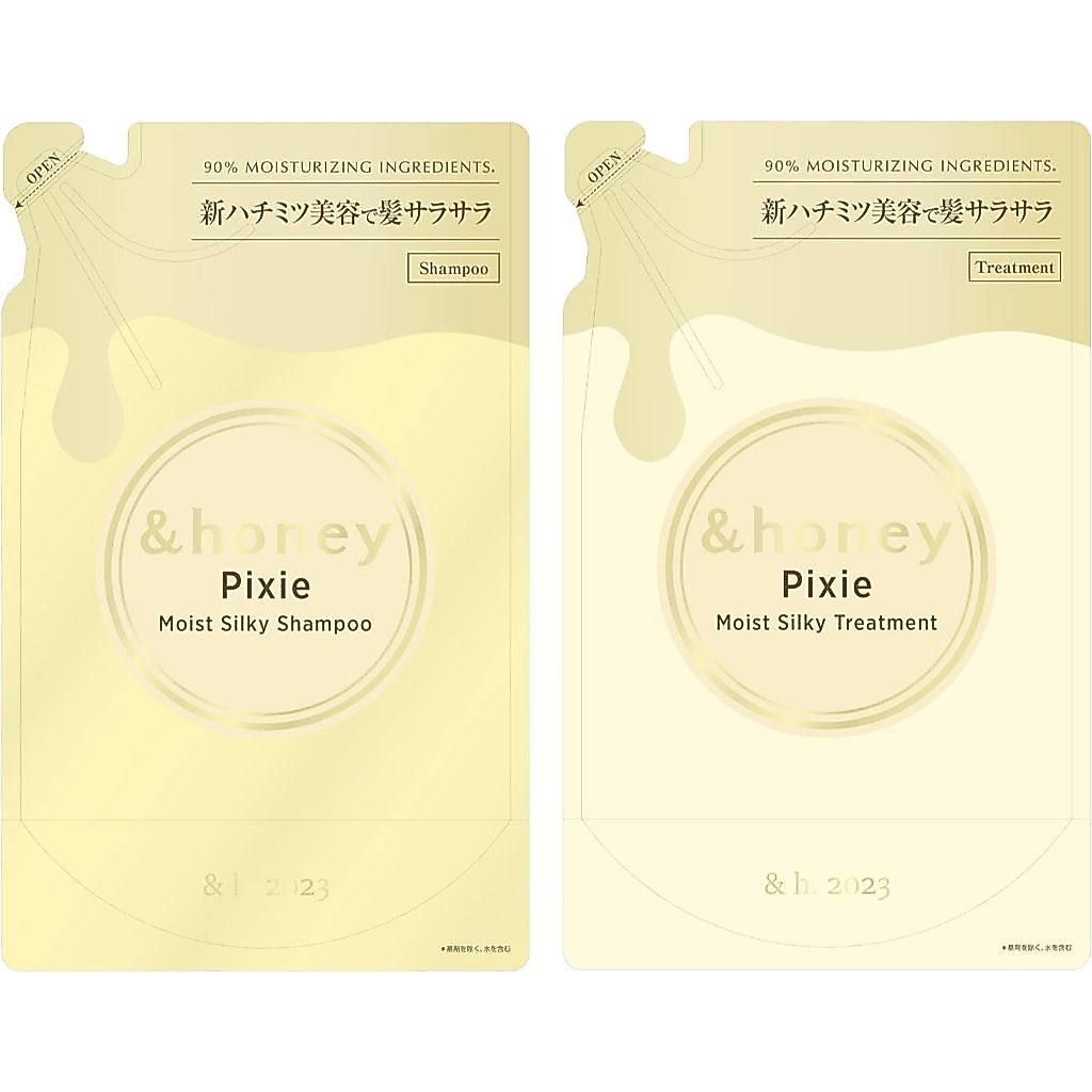 [พร้อมส่ง] &Honey Pixie Moist Silky Shampoo / Treatment Refill 350 ml