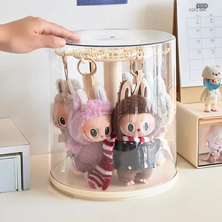 กล่องใส่โมเดล กล่องใส่ art toy กล่องใส่ตุ๊กตาแบบใส กันฝุ่นกันความชื้น มีฝาปิด หมุนได้360° กล่องใส่เลโก้ พลาสติกอย่างดี