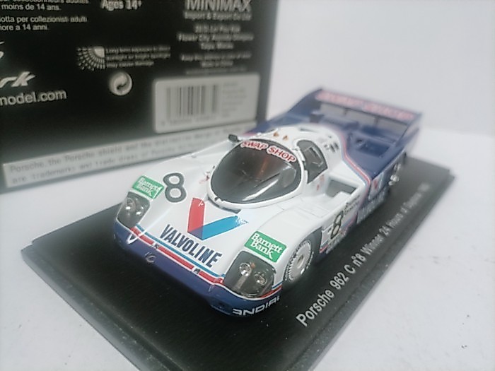 Spark 1 43 Porsche Championship Rally Car รุ่น 962C Winner Daytona 1985