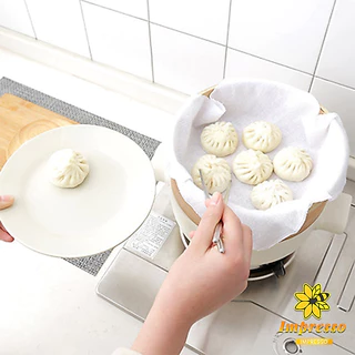 Impresso ผ้าขาวบาง(เล็ก) สำหรับนึ่งอาหาร สามารถซักแล้วนำกลับมาใช้ใหม่ได้ Steamer mat