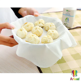 Arkeed ผ้าขาวบาง(เล็ก) สำหรับนึ่งอาหาร สามารถซักแล้วนำกลับมาใช้ใหม่ได้ Steamer mat