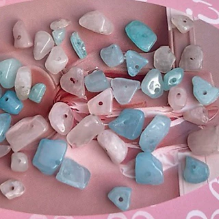 ลูกปัดหินแตก หินแท้ (บรรจุ10กรัม)Diy