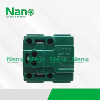 1ชิ้น Nano เต้ารับ เดี่ยว มีกราวน์ และไม่มี NN-P301B NN-P301W NN-P302B NN-P302W 16แอมป์ 250โวลท์ Classic Series