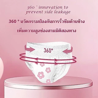 MISECR ผ้าอนามัยผู้หญิง บางเฉียบและระบายอากาศได้ดี กางเกงประจำเดือน ป้องกันการรั่วซึมด้านข้างและการดูดซึมที่ดี