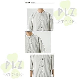 ทังทังทังชายเสื้อผ้าชายกี่เพ้าเสื้อผู้ชาย เสื้อผู้หญิง ผู้ ถัง ฮันฟู samfuสไตล์จีนรสสูทปุ่มผ้าลินินสไตล์สามไตรมาสแขนผ้าฝ้ายผ้าลินิน