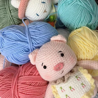 ไหมพรมคอตตอนนม น้ำหนัก50กรัม 4ply Milk cotton yarn ถักง่าย ถักโครเชต์ สีพาสเทล พร้อมส่งจากไทย