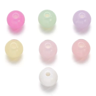 St. kunkka 4/6/8/10 มม.ลูกปัดอะคริลิค 50-200 ชิ้น Jelly สีรอบลูกปัดสําหรับ DIY สร้อยข้อมือสร้อยคอทํา