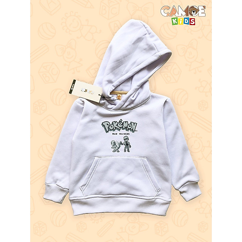 KIDS UT Pokemon Pixel Art Pokemon Red Version Cover Charmander Hoodie Jacket