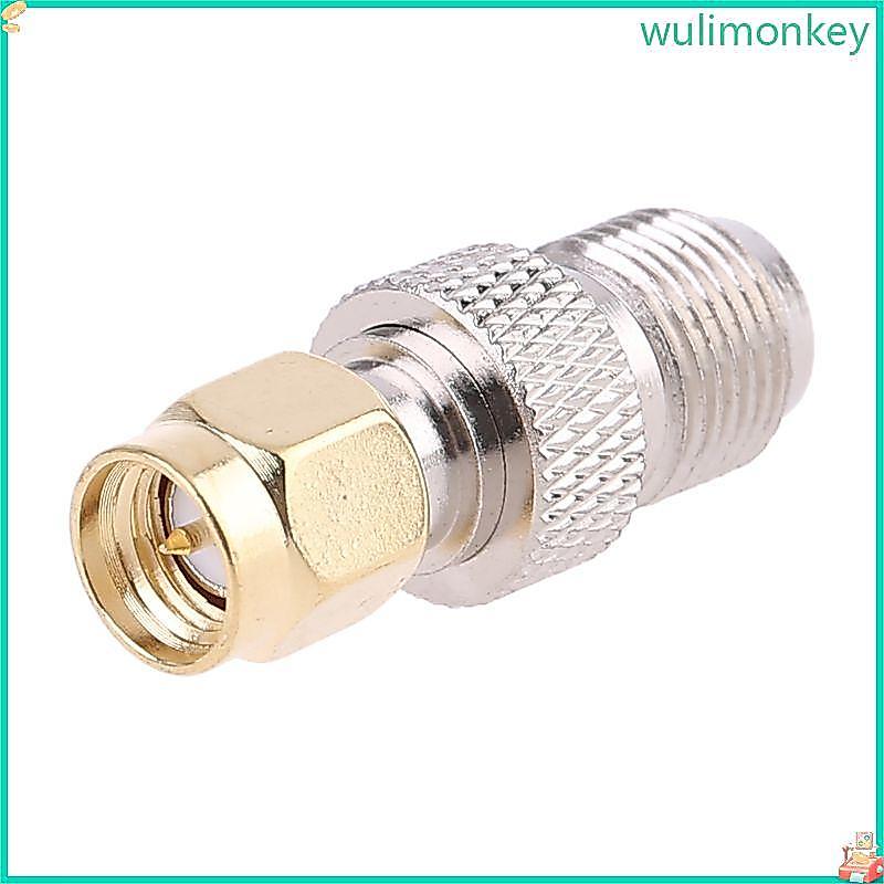 WU SMA Female To Type F Female Plug Straight RF Coaxial Adapter Connector Converter
