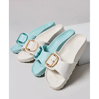 Birkenstock-Madrid Big Buckle EVA พร้อมส่ง black(35) taupe(36) light rose(41) eggshell(35)
