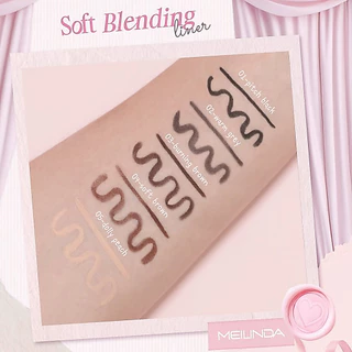 Meilinda ไลเนอร์+แปรงเบลนด์ ดินสอเขียนขอบตา ดอลลี่อาย Soft Blending Liner เมลินดา อายไลเนอร์(MC3130)
