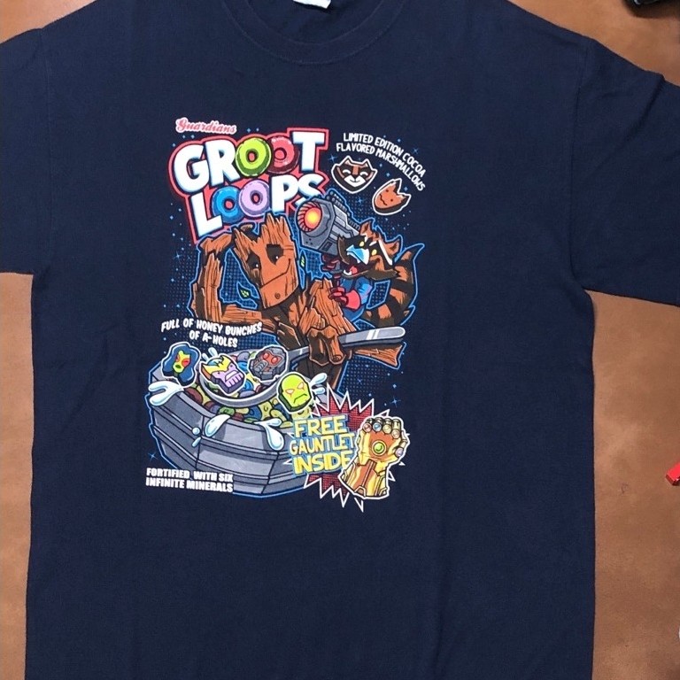 (มือ2) เสื้อยืด Groot Loops (Guardian of the Galaxy x Froot Loops)