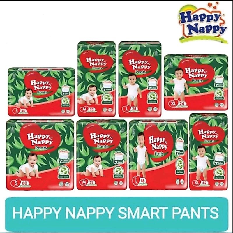 Happy Nappy Smart Pants S40 M32 L28 XL24 / S60 M52 L46 XL42
