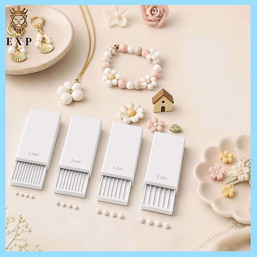 [explosion1.th] 4PCS Nail Art Bead Roller เครื่องมือลูกกลิ้งดินเหนียวสําหรับดอกไม้เจล 3D