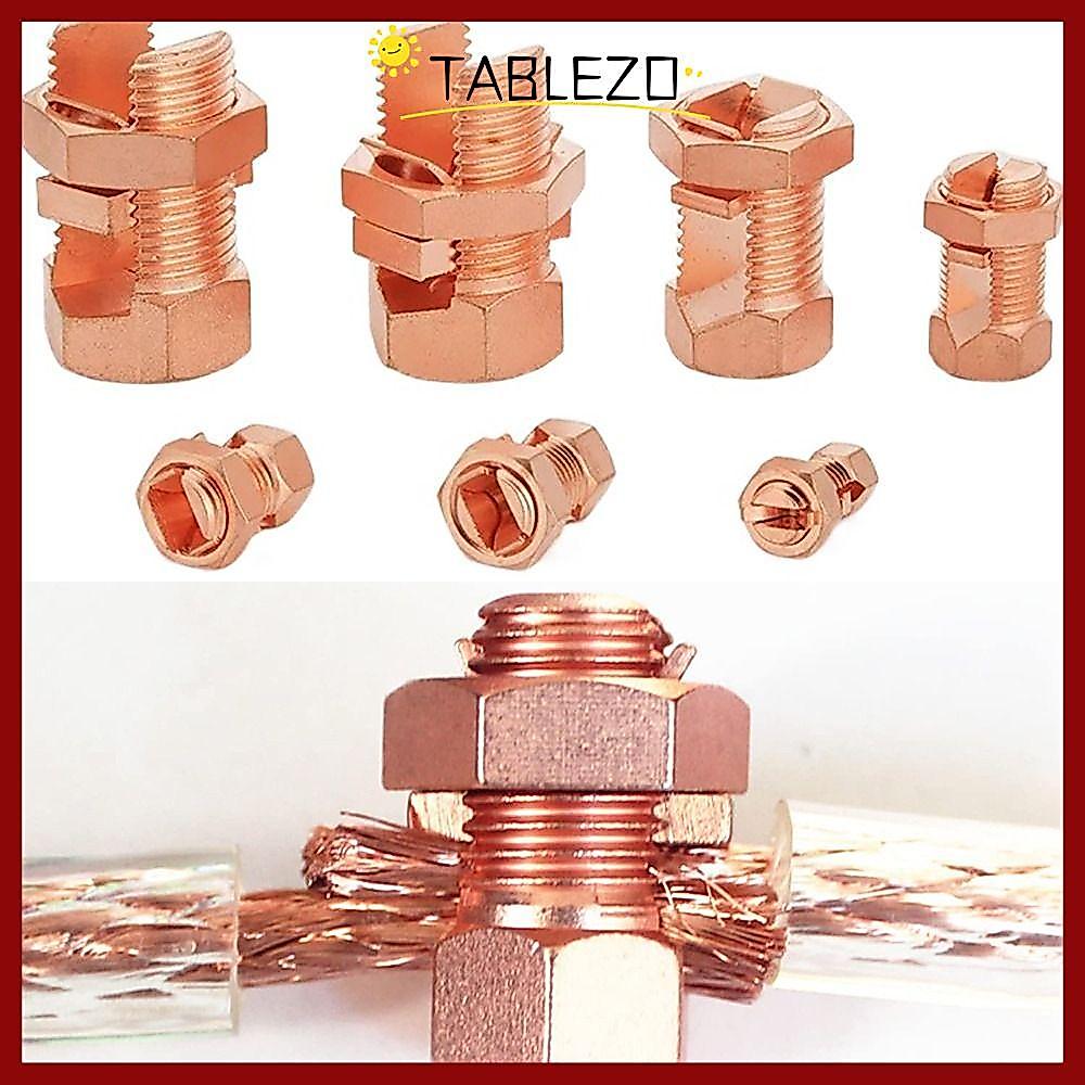 จัดส่งจากประเทศไทย ขั้วต่อ Split Bolt ของ สลักเกลียวแยกทองแดงที่ทนทานที่ทนทาน, คลิปลวด TJ Series