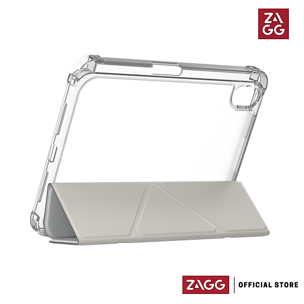 ZAGG Hampton Folio Case สําหรับ iPad Mini (A17 Pro / 6th Gen) - สีเทาอ่อน