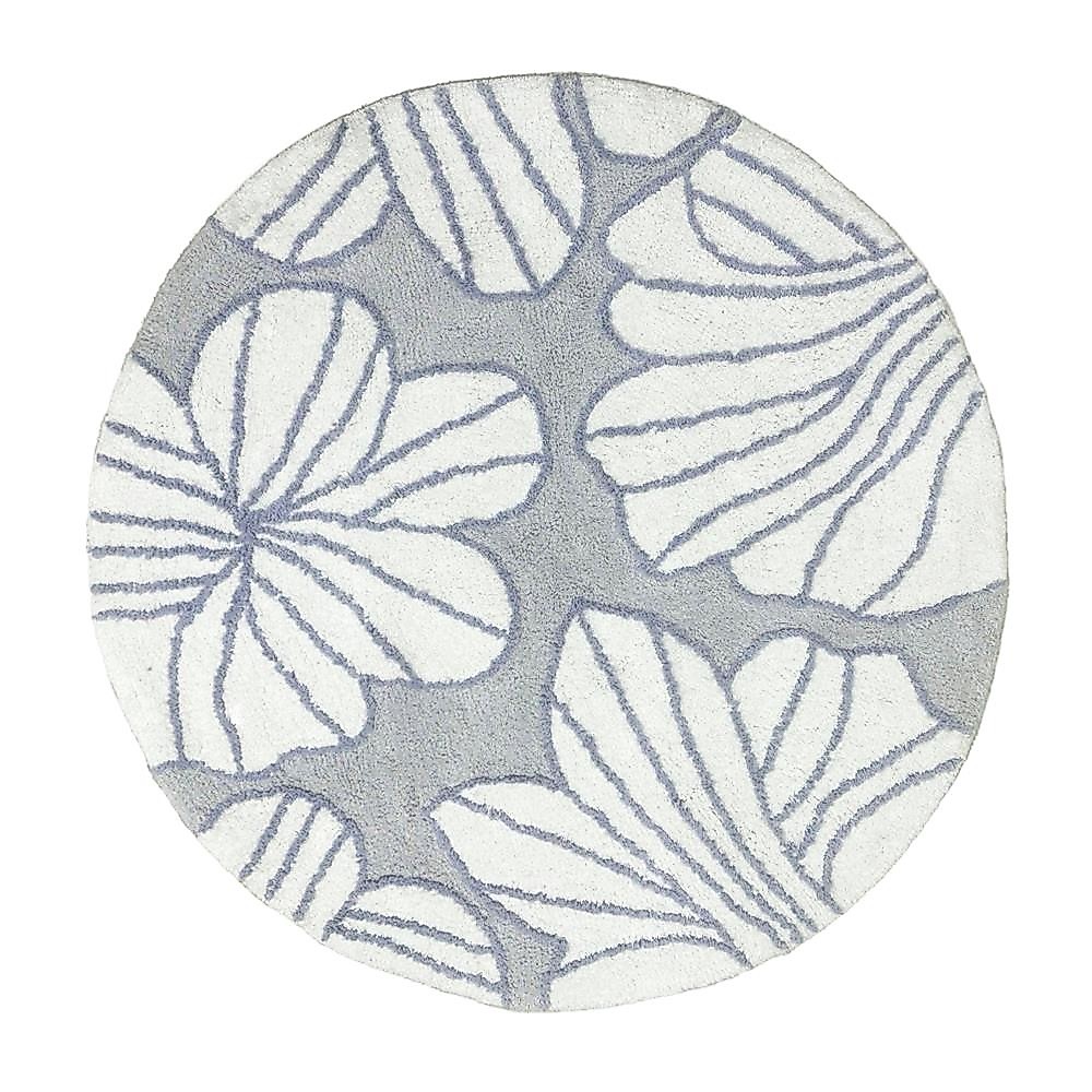 HOME LIVING STYLE พรม EMILY BLOSSOM 90X90 ซม. สีเทา จัดส่งโดย HomePro