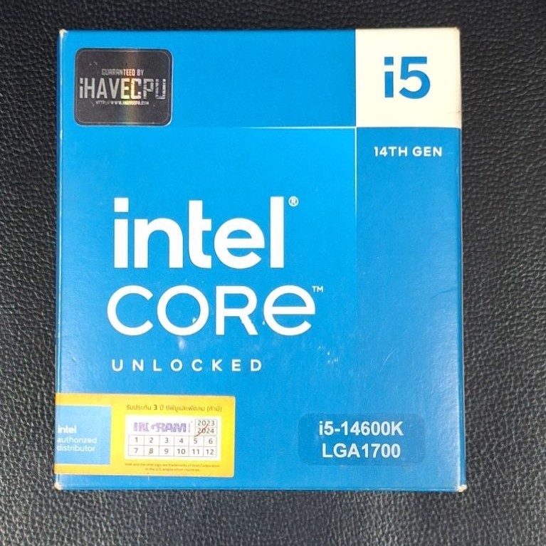 CPU มือ✌️INTEL CORE I5-14600K - 14C 20T 2.6-5.3GHz (INTEL SOCKET 1700)สภาพดี ประกันยาว