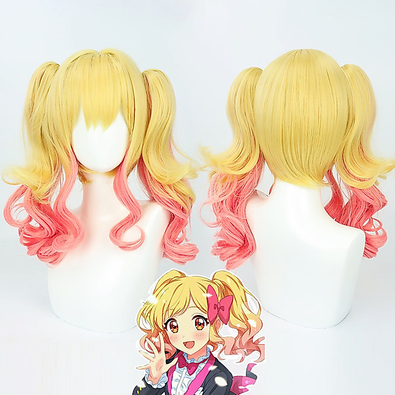 Aikatsu‑Stars! Yume Nijino Cosplay Wig, Two‑Tone Gradient Cos Costume Accessory