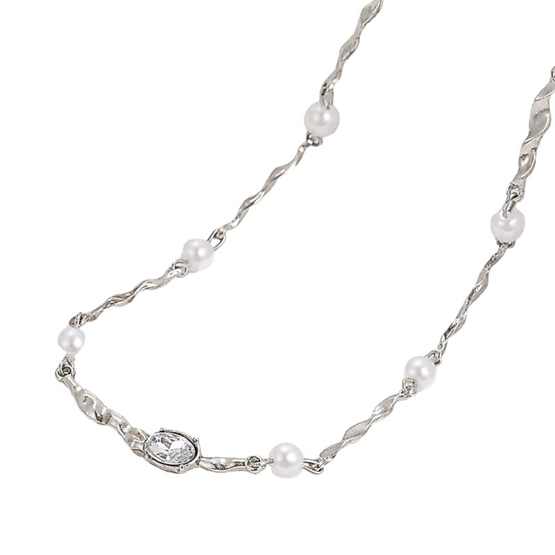 JOY การออกแบบเฉพาะ Pearls Zircon สร้อยคอเงินสําหรับธุรกิจและปาร์ตี้เครื่องแต่งกาย