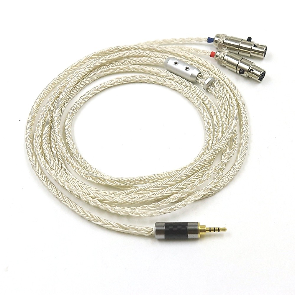 16 Core Silver Plated สายหูฟังสําหรับ Audeze LCD-3 LCD-2 LCD-X LCD-XC LCD-4z LCD-MX4 LCD-GX lcd-24 ห