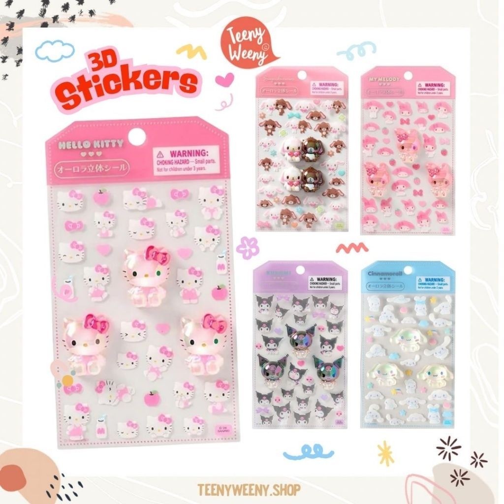 สติกเกอร์ซานริโอ้ รุ่น 3D Sanrio Stickers