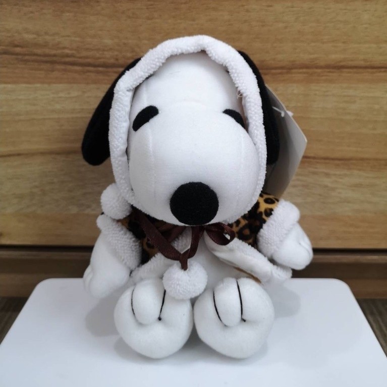 🐶 Snoopy PEANUTS Vintage Leopard Outfit ขนาด 7 นิ้ว | ตุ๊กตาสนูปปี้ชุดเสือดาว พร้อมป้าย