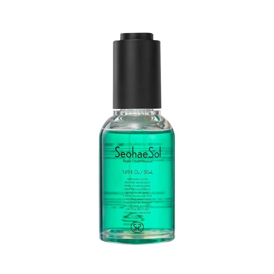 (พร้อมส่ง) SeohaeSol Regen Crystal Ampoule 50ml. เซรั่มน้ำเขียวจากเกาหลี ช่วยฟื้นฟูผิวและลดเลือนริ้วรอย