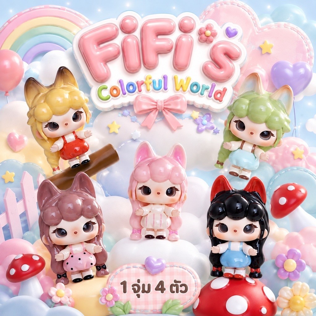 [ 1 สุ่ม 4 ตัว ]💖✨ FiFi’s Colorful World Series