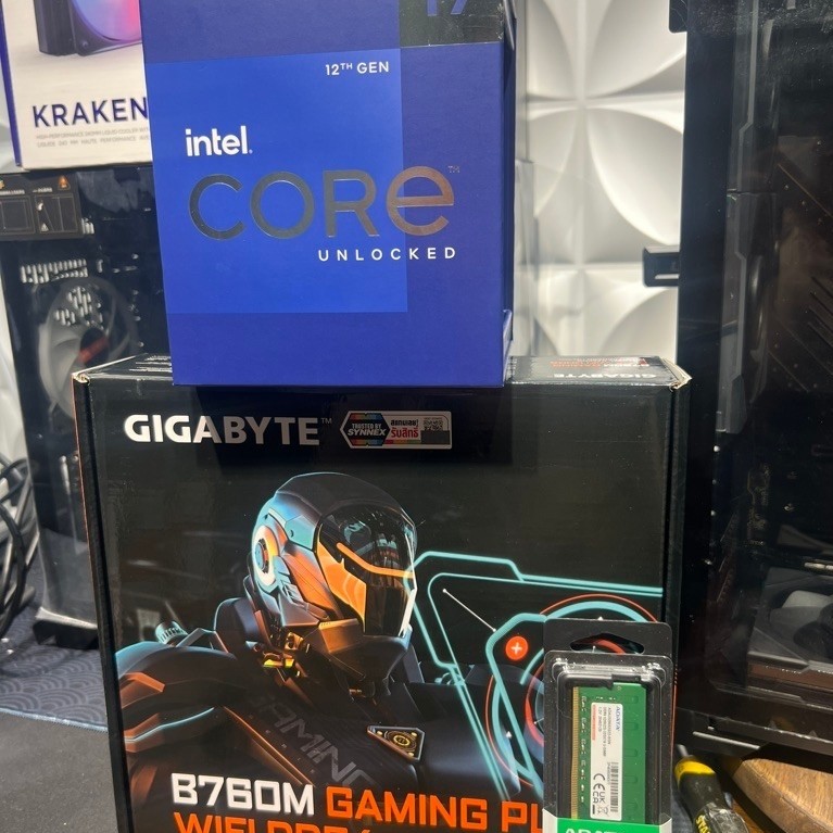 ขายยกเซ็ต I9-12900K+B760M GamingX,Plus DDR4+RAM 32Gb/3200mhz