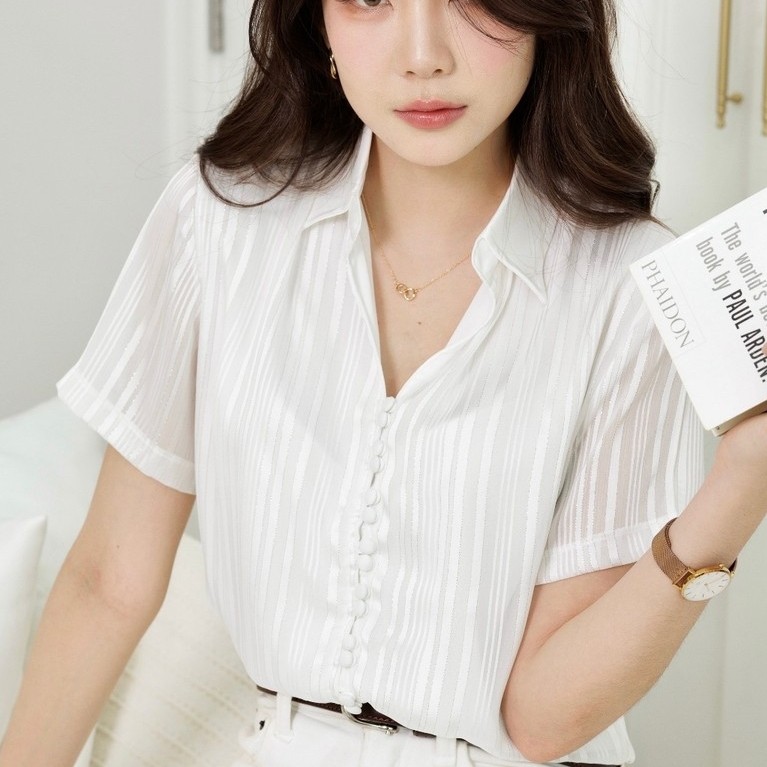COZME BKK Amelia shirt เสื้อเชิ้ตแขนสั้น พร้อมส่ง 3 สี