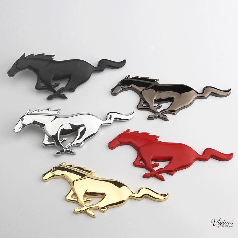 20 ซม.กระจังหน้าสัญลักษณ์พร้อมสลักเกลียวโลโก้ม้าโลหะสําหรับ Ford Mustang Fiesta Mondeo Focus Ecospor