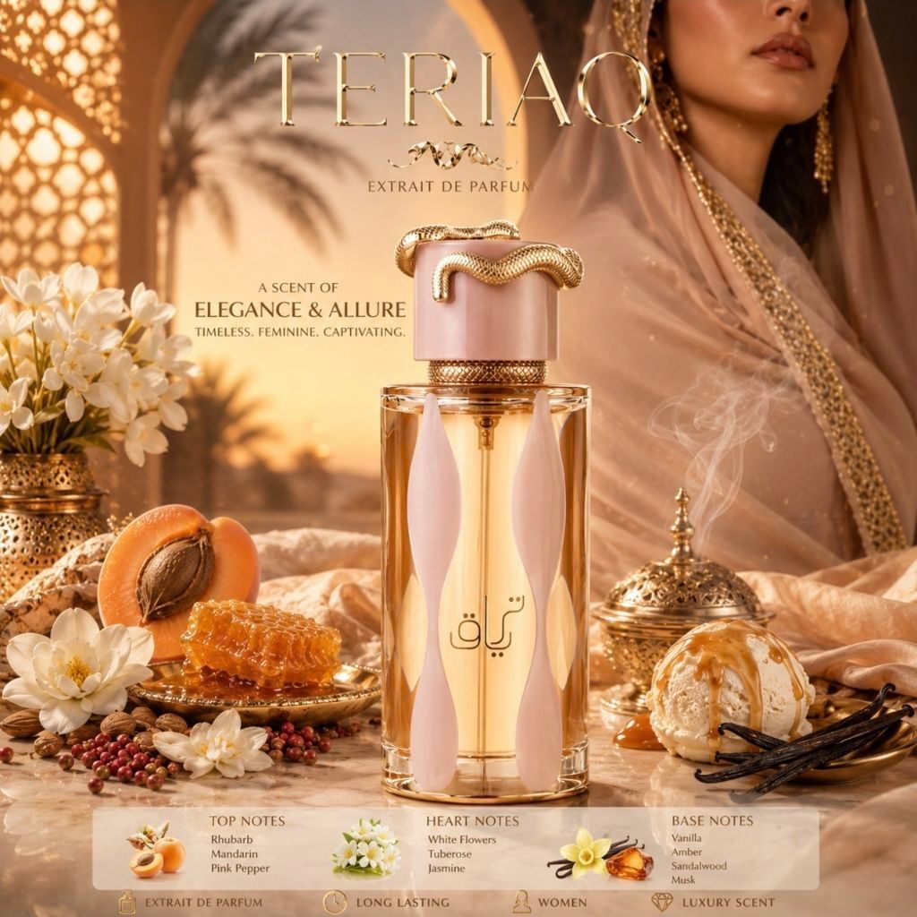 Teriaq Eau De Perfume By Lattafa (น้ำตาล) ของแท้💯