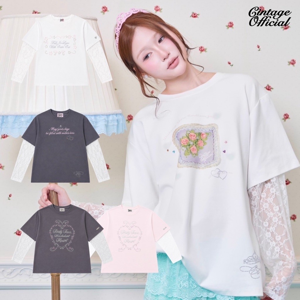 Cintage♡ CT2195 แขนสั้นต่อแขนEsther3258 💖