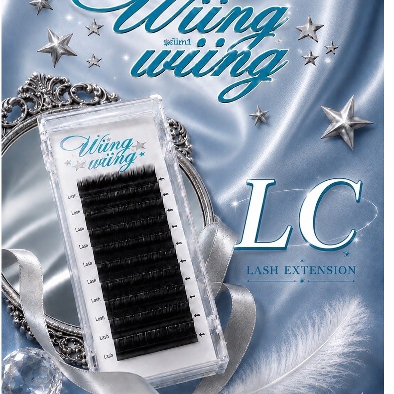 ขนตาจีนใหม่พร้อมส่ง LC 0.07 ✨Wiing wiing✨ขนตาปลอมหลากหลายความยาว 8-15