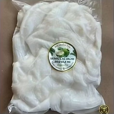 🥥เนื้อมะพร้าวน้ำหอมบ้านแพ้วหนาชั้นครึ่งขูดริ้วใหญ่ขนาดแพคละ500g