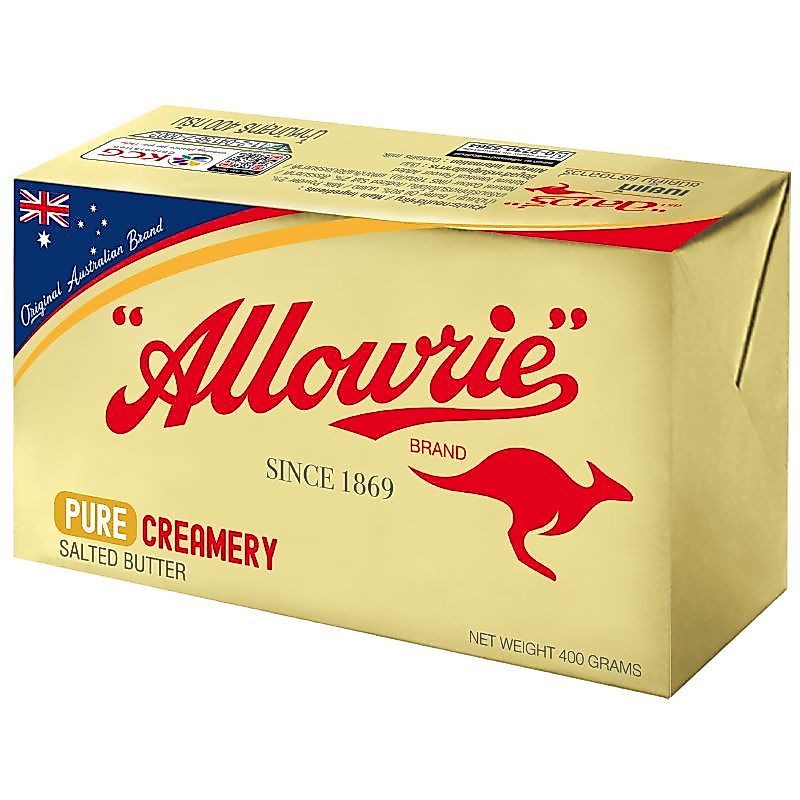 อลาวรี่เนยสดรสเค็ม 400กรัม Allowrie Salted Butter 400g. [หมายเลขบาร์โค้ด 8850332161151]
