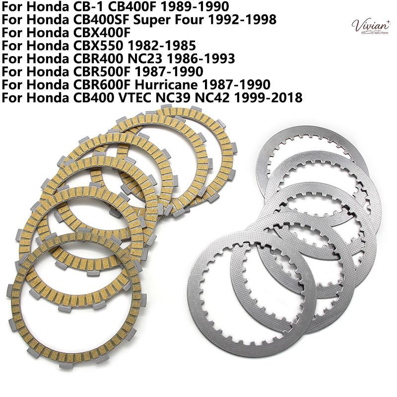 มอเตอร์คลัทช์แรงเสียดทานแผ่นชุดสําหรับ Honda CB400F CB400SF Super Four CBX400F CBX550 CBR400 CBR500F