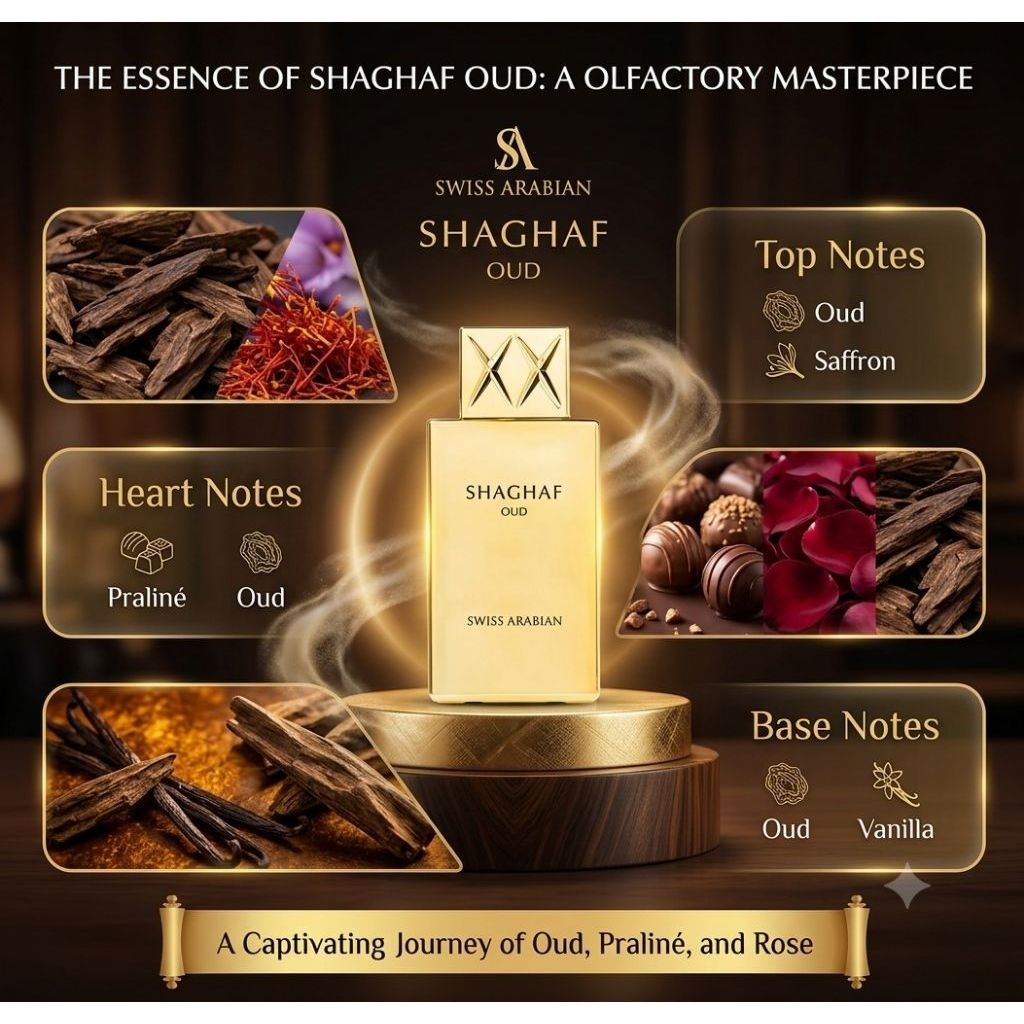 Shaghaf oud perfume collection by swiss arabian perfume 75ml