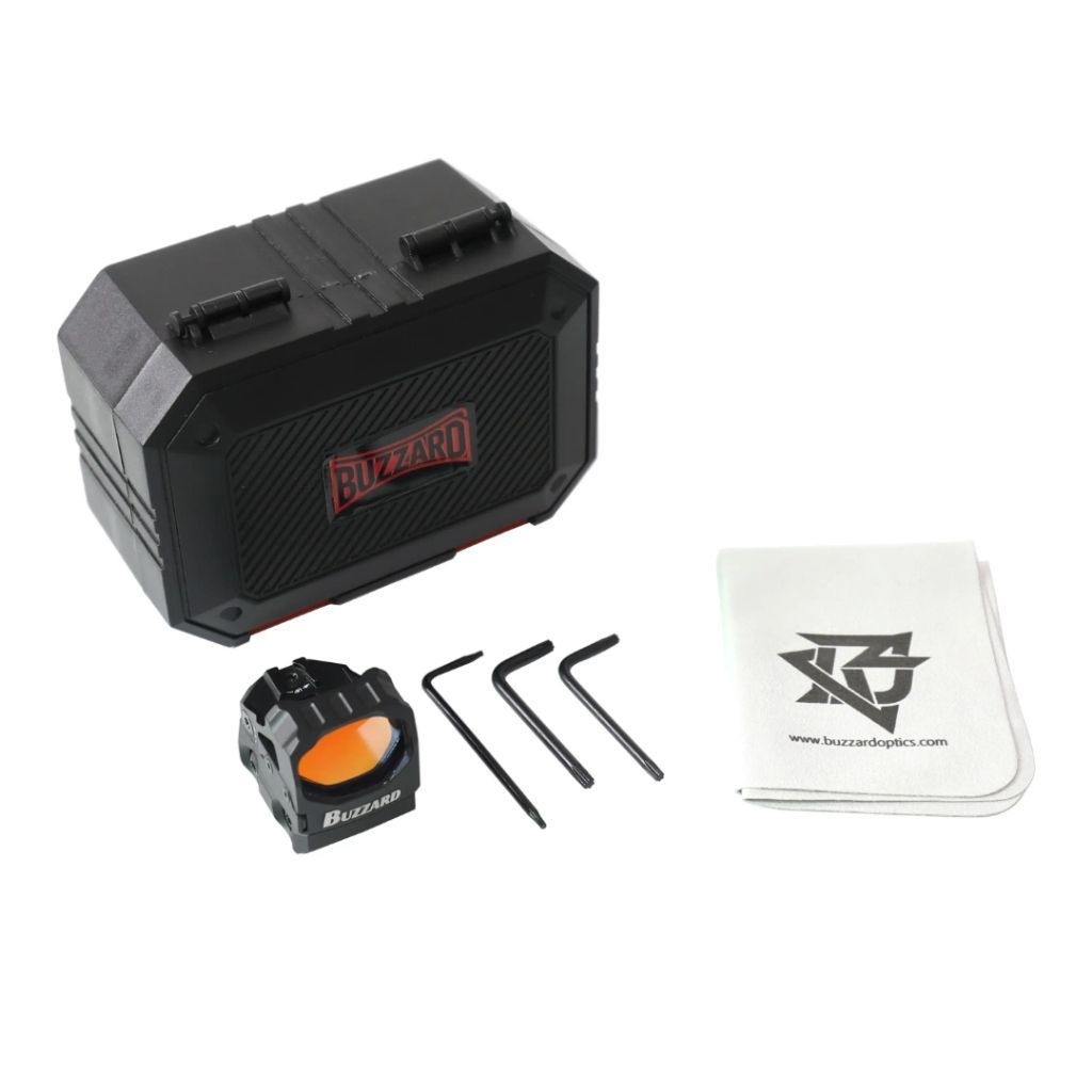 กล้องเล็งจุดแดงBuzzard R12H 1×22 เคลือบหลายชั้น ทนแรงกระแทก2000G เซนเซอร์ตรวจจับเคลื่อนไหวเปิด-ปิด  
