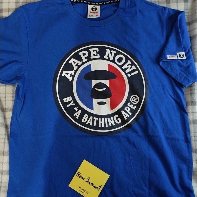 Aape🇫🇷ฟุตบอลโลก2014 Size:S อก19/24(ของแท้)